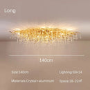 GobekUsa Golden Chandelier Modern Luxury LED Glossy Ceiling Lamp