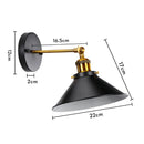 GobekUsa Industrial Retro Loft Wall Sconce E27 Bedside Lights Fixtures for Living Room