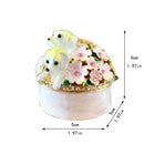 GobekUsa Enameled Metal Jewelry Trinket Box Figurines Hand Painted Storage Case