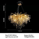 GobekUsa Gold Crystal Ceiling Chandelier for Elegant Home Lighting