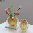 GobekUsa Carambola Glass Vase: Stylish Floral Table Decoration & Room Accent