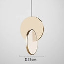 GobekUsa Geometric Circle Gold Iron Pendant Light Chandelier