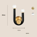 GobekUsa Black Aluminum Tube Dimmable LED Chandelier with U-Shaped Design