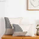 GobekUsa Boho Style Grey Abstract Cushion Cover for Home Decoration