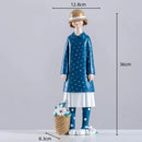 GobekUsa Cartoon Girls Resin Figure Sculpture for Home Decor