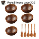 GobekUsa Coconut Bowl Set with Wooden Spoon: Natural Handmade Tableware for Desserts, Fruits, Salads