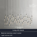 GobekUsa Crystal Water-drop Chandelier Light Fixture - Luxury Stairwell Decor