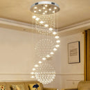 GobekUsa Elegant Crystal Chandeliers for High Ceiling Living Room Foyer Staircase Lighting