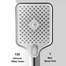 GobekUsa Large Flow 3-Speed Rain Shower Head for High Pressure Bathroom Experience
