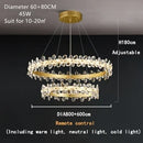 GobekUsa Crystal LED Chandelier for Luxury Lighting in Living Kitchen Room