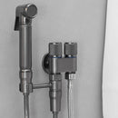 GobekUsa Brass Bidet Faucet Set with High Pressure Spray Gun - Gray