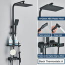 GobekUsa Black 4-Way Digital Shower System with Rainfall Head and Bidet