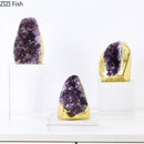 GobekUsa Amethyst Crystal Base Desk Ornament for Room Aesthetics