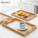 GobekUsa 1PCS Rectangular Wooden Trays - Multipurpose Kitchen Storage Organizer