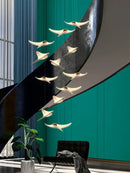GobekUsa Dolphin Pendant Chandelier: Luxe Staircase & Lobby Décor for Hotel, Mall & Home