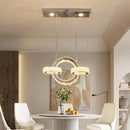 GobekUsa Crystal LED Circle Rings Chandelier for Bedroom, Villa, Stair - Luxury Pendant Light
