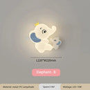 GobekUsa Elephant Cartoon Wall Light PE Lampshade for Baby Room and School Hallway