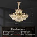 GobekUsa Crystal Chandelier: Modern Nordic Luxury for Living Room, Dining Room, Bedroom