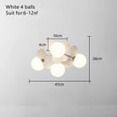 GobekUsa Kids LED Ceiling Light: Iron Sheet Glass Chandelier