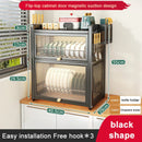 GobekUsa Double-layer Kitchen Dish Drying Rack with Chopstick Cage and Tableware Basket