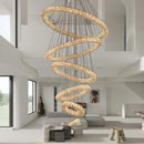 GobekUsa Crystal Ring Chandelier - Color Changing LED Modern Luxury Hanging Lamp