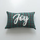 GobekUsa Christmas Cartoon Letter Embroidered Pillow Cover Festive Sofa Cushion
