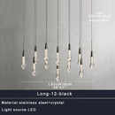 GobekUsa Crystal Water-drop Chandelier Light Fixture - Luxury Stairwell Decor