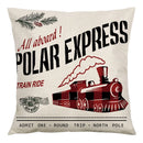 GobekUsa Christmas Linen Cushion Cover 45x45cm Sofa Home Party Decor