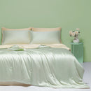GobekUsa Cool Ice Silk Summer Quilt Set for Single Double Beds