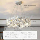 GobekUsa Crystal Ring Chandelier Chrome Ceiling Pendant Light