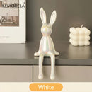 GobekUsa Ceramic Long-Eared Sitting Rabbit Ornament - Luxury Home Decor Accent