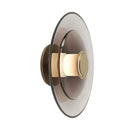 GobekUsa Amber Glass Disc Wall Lamp LED Modern Minimalist Sconce Lighting