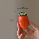 GobekUsa Fruit Sculpture Tea Caddy Home Decor Ornament Strawberries Persimmon Decoration