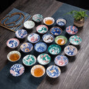 GobekUsa Blue and White Porcelain Hand-Painted Tea Cups - Set of 1