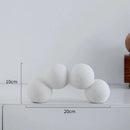 GobekUsa Geometric Ceramic Handicraft Sculpture: Abstract Circular Desktop Ornament for Home Decor