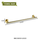GobekUsa Brushed Gold Bathroom Accessories Set Hand Towel Bar Rack Toilet Paper Holder
