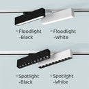 GobekUsa LED Track Light 10/20W COB Adjustable Grille Spot Lamp Linear Fill Rail Lighting