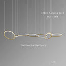 GobekUsa Gold Stainless Steel Silicone Pendant Lamp - Modern Round LED Lustre