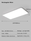 GobekUsa LED Ceiling Light: Nordic Style Ultra Thin Square Lamp for Living Room and Bedroom