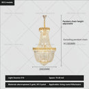 GobekUsa Crystal Chandelier: Luxury Duplex Hotel Living Room Stairwell Design