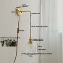 GobekUsa Gray Glass LED Wall Sconce Lamp for Home Decor, Bedroom, Living Room - Nordic Design