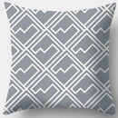 GobekUsa Grey Geometry Leaves Floral Stripes Plaids Print Lumbar Pillow Case