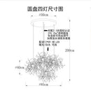 GobekUsa LED Stainless Steel Chandelier Pendant Lights for Modern Home Decor Lighting
