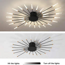 GobekUsa LED Fireworks Chandelier: Modern Ceiling Lamp for Home Decor, Black Kitchen Lighting Fixtures