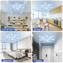 GobekUsa Lotus LED Chandelier for Living Dining Bedroom Kitchen Art Deco Ceiling Light