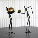 GobekUsa Gold Figure Sculpture Metal Ornament Home Decor Figurine