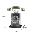 GobekUsa Crystal Telephone Sculpture Desk Decoration Retro Fixed Phone Room Decor Craft