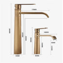 GobekUsa Antique Bronze Basin Faucet Hot & Cold Brass Sink Mixer Tap