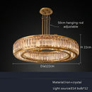 GobekUsa Gold Crystal Ceiling Chandelier LED Light Fixture for Luxury Home Decor