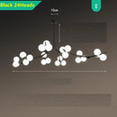 GobekUsa Glass Balls LED Pendant Lights: Modern Branches Style Chandeliers for Living Room